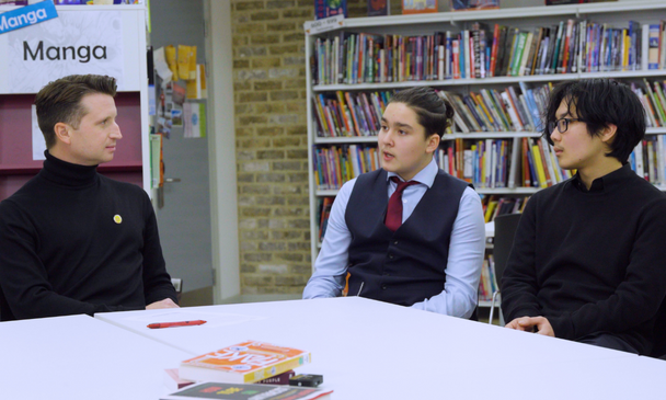 Young people in conversation