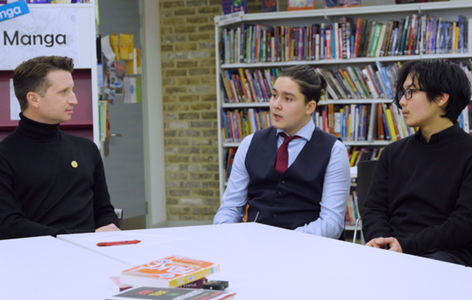 Young people in conversation