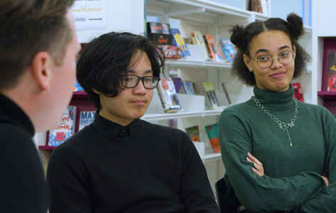 Young people in conversation