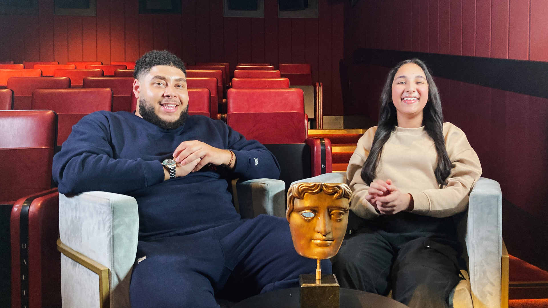 BAFTA Young Presenter Samaira with Big Zuu