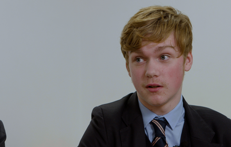 Young people in conversation