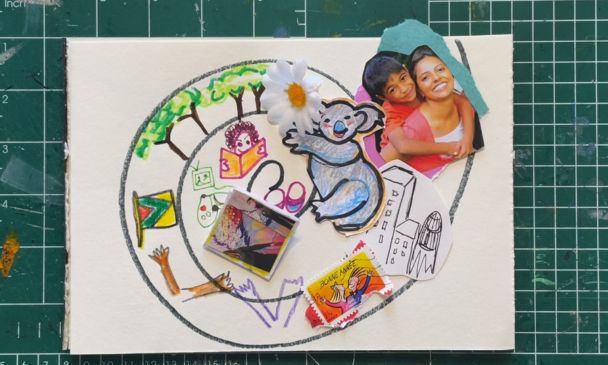 a mood board to illustrate Place2Be's Art Room activity for primary schools